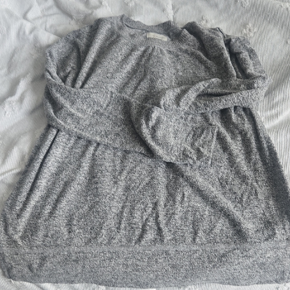 Lucky Brand Gray Crew Neck Sweater